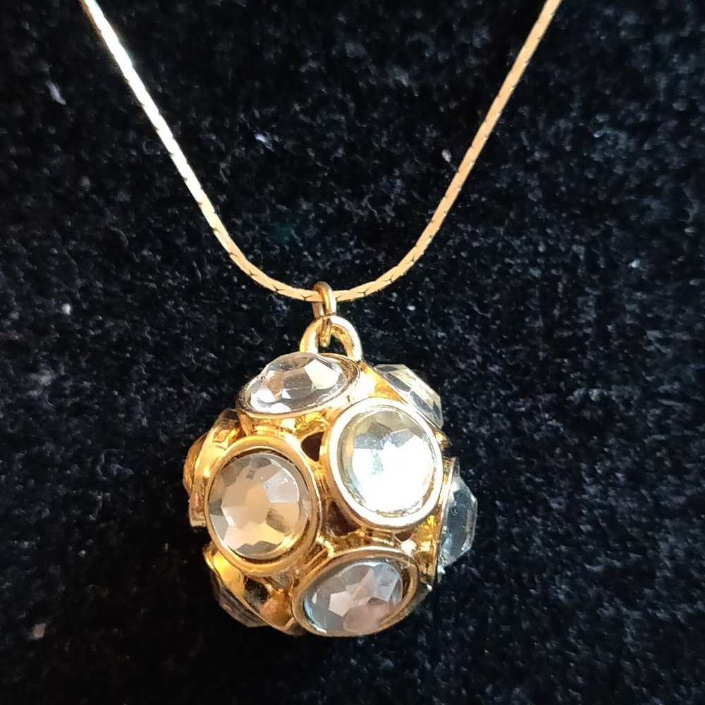 Crystal Ball Statement Necklace